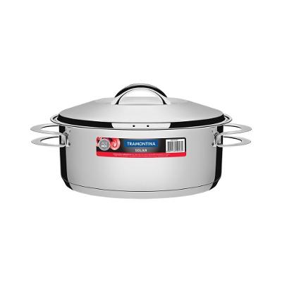 Panela Em Aço Inox Fundo Triplo Linha Solar 7,1 Litros Pit 3 - Tramontina