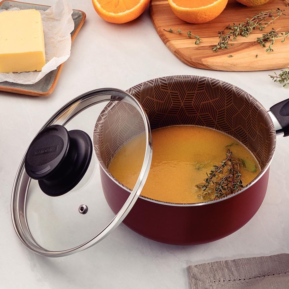 Panela Paris Alumínio Antiaderente Vermelho 18cm 2,1l Patv3 - Tramontina 20525718 - 2