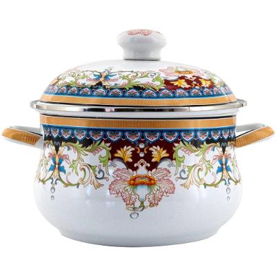 Panela Premium Aço Esmaltada Lotus Indiana 22cm 3,7l