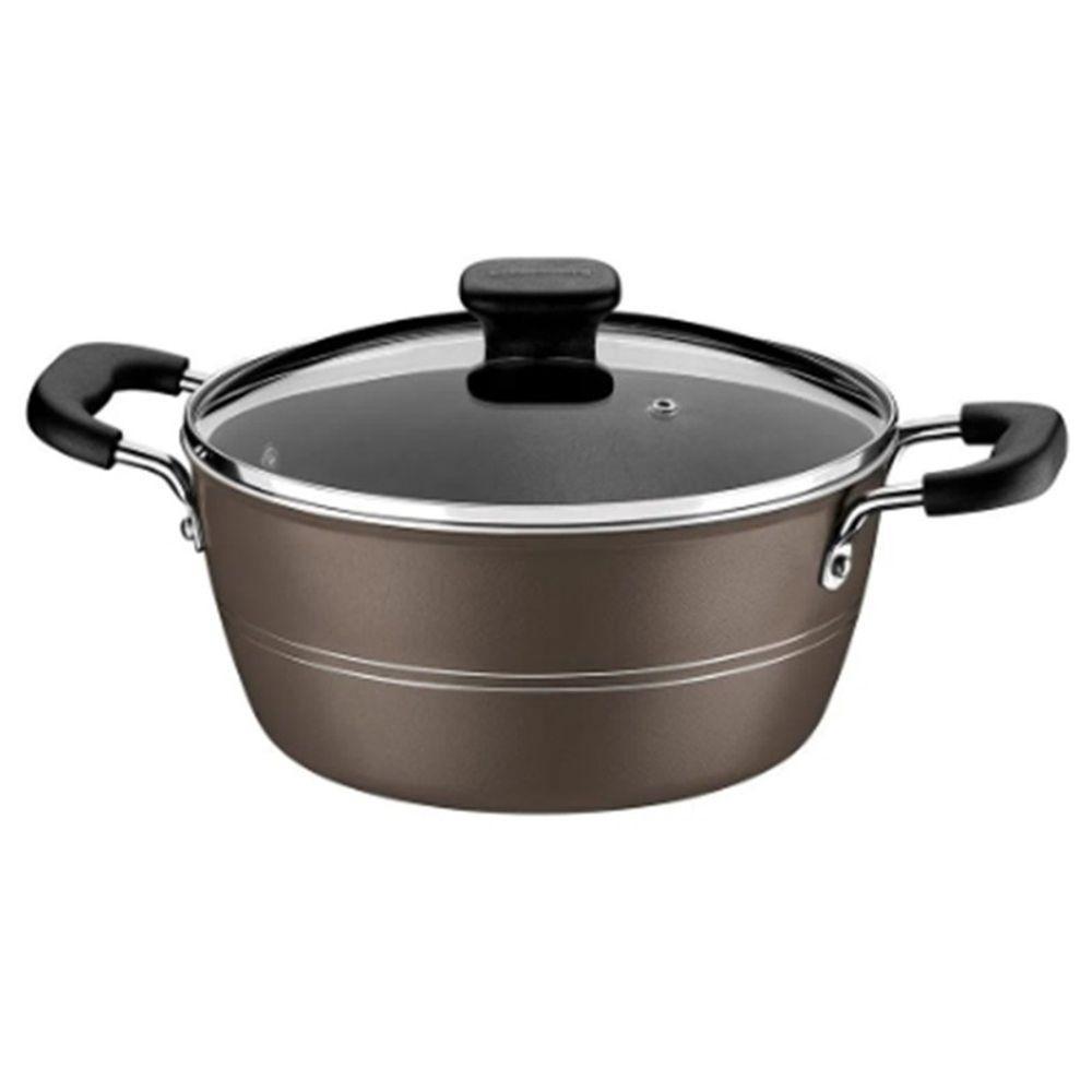 Panela Sicilia Avelã De Aluminio 4,3 Litro 24 Cm - 1