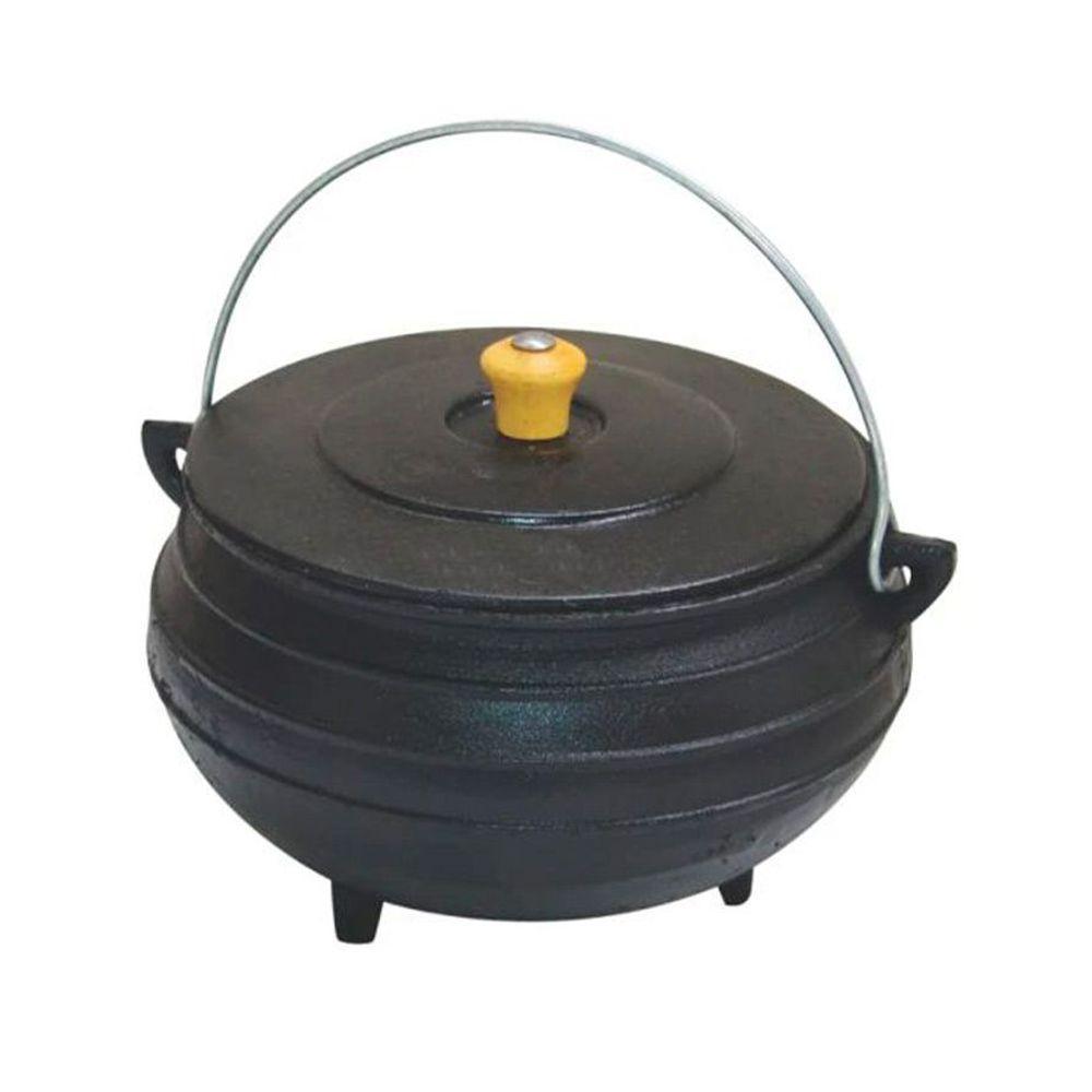 Panela Tripé de Ferro Fundido com Tampa Capacidade 3L - 1