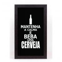 Quadro Porta Tampinhas Pequeno - Mantenha A Calma 1147 único - 1