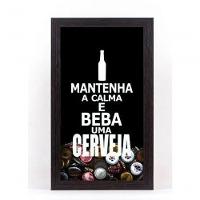 Quadro Porta Tampinhas Pequeno - Mantenha A Calma 1147 único - 3