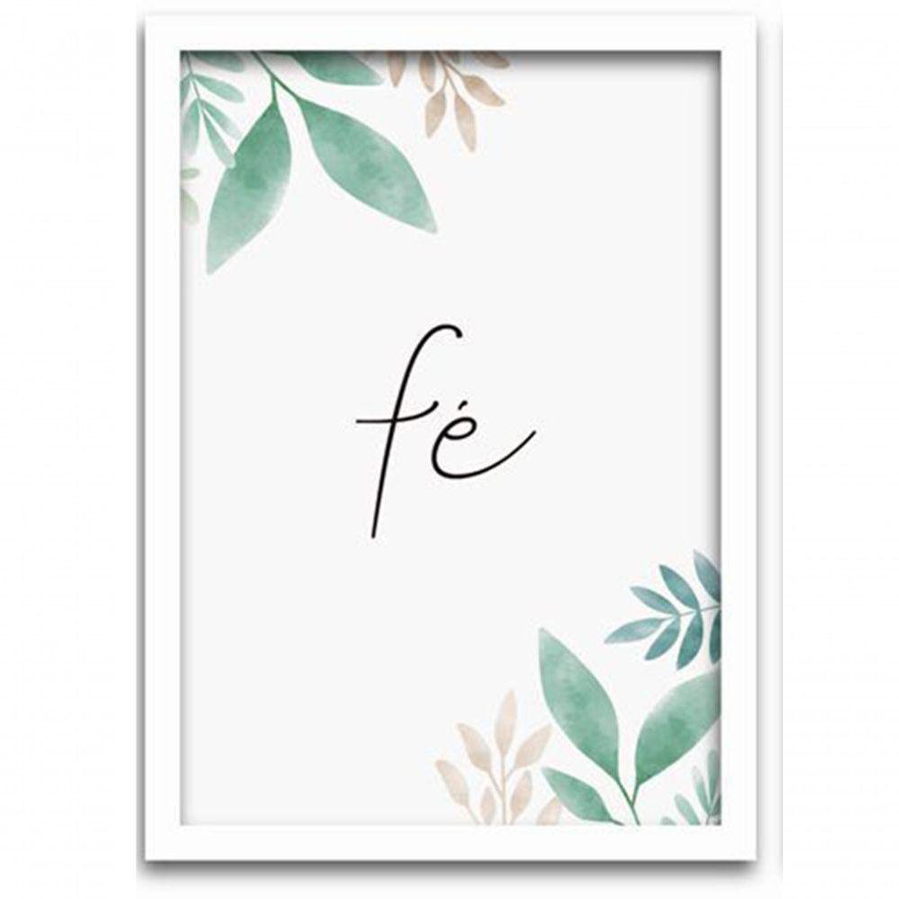 Quadros Decorativos 3 Peças 40x60 Amor Fé Paz Moldura Branca - 6