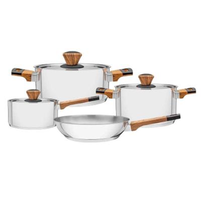 Panelas Conjunto De Panelas Brava 4 Peças Em Aço Inox