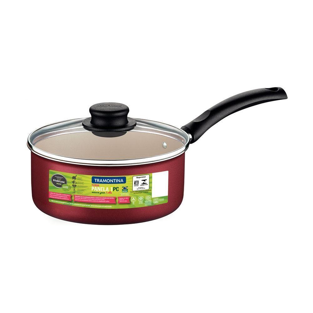 Panela Turim Alumínio Antiaderente Vermelho 16cm 1,4l Ptv3 - Tramontina 20262716 - 2