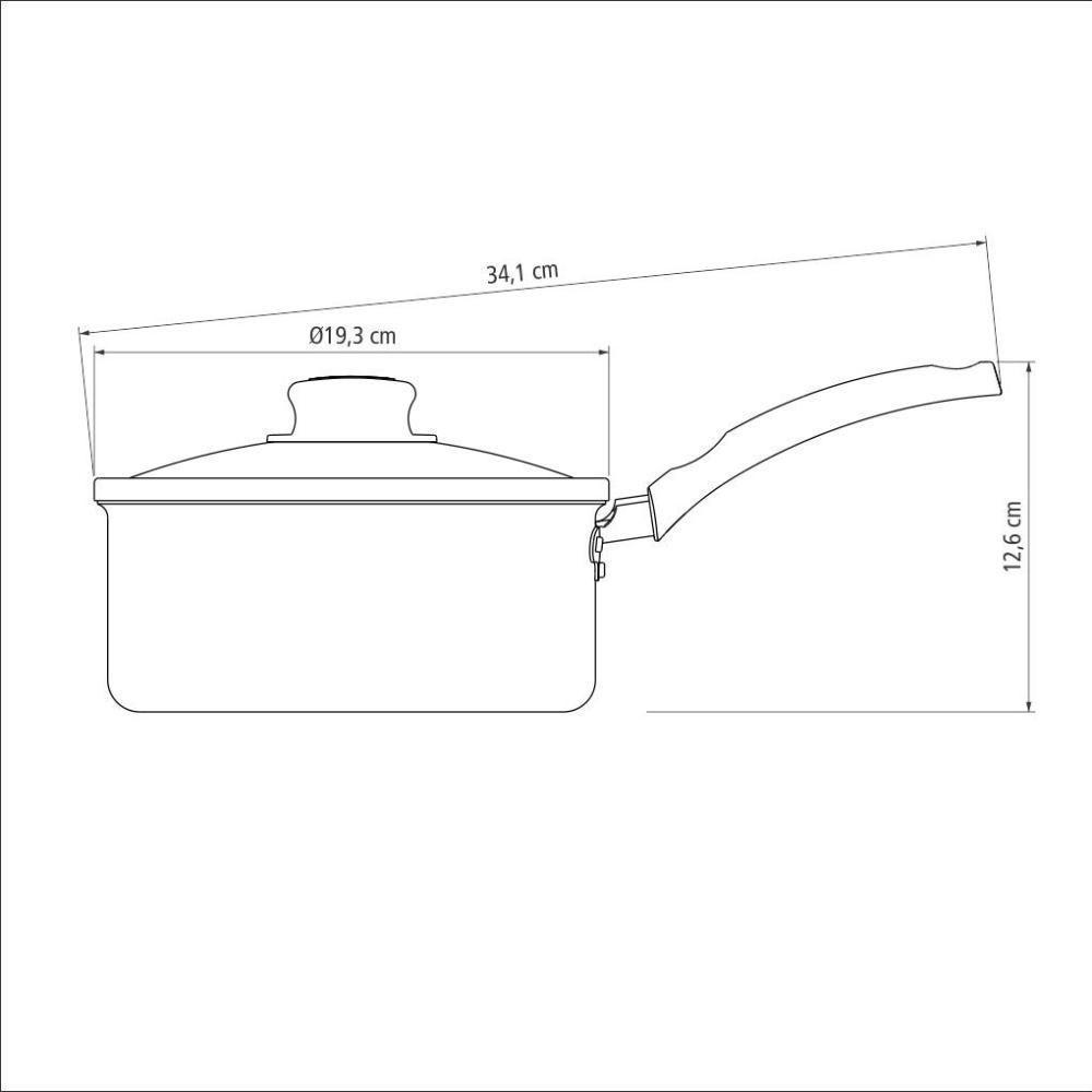 Panela Turim Alumínio Antiaderente Chumbo 18cm 2,0l Ptc4 - Tramontina 20262618 - 5