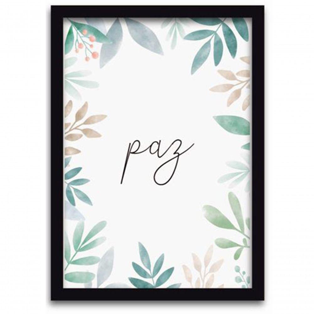 Quadros Decorativos 3 Peças 40x60 Amor Fé Paz Moldura Preta - 5