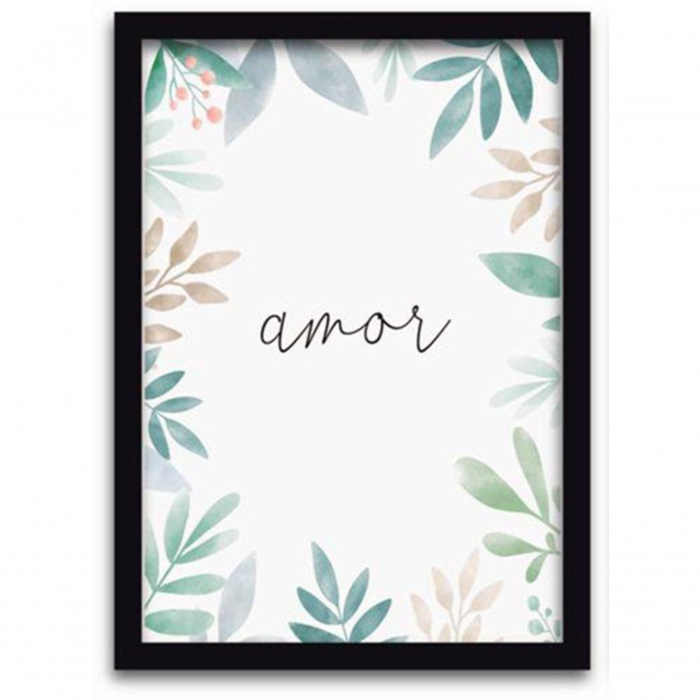 Quadros Decorativos 3 Peças 40x60 Amor Fé Paz Moldura Preta - 6