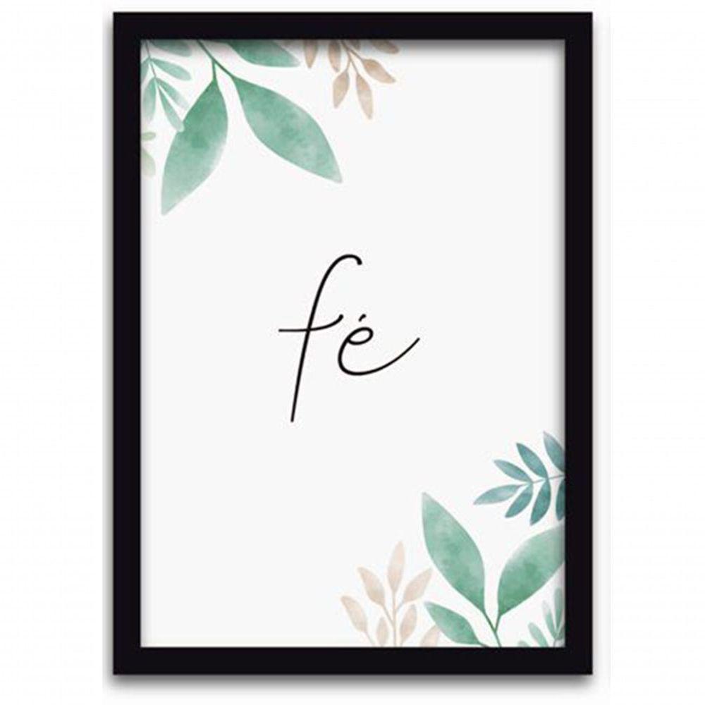 Quadros Decorativos 3 Peças 40x60 Amor Fé Paz Moldura Preta - 7