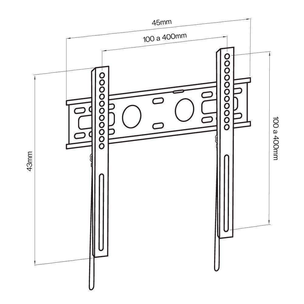 Suporte Fixo Para Tv 32 A 65 De Parede Sav-1004 Aquário - 4