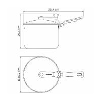 Pipoqueira Loreto Em Alumínio Antiaderente Starflon Grafite 20 Cm 3,5 L - Tramontina 20387020 - 3