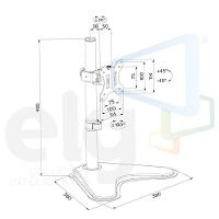Suporte Para Monitor De Mesa 15 A 32 Com Ajuste De Altura T80n - 3