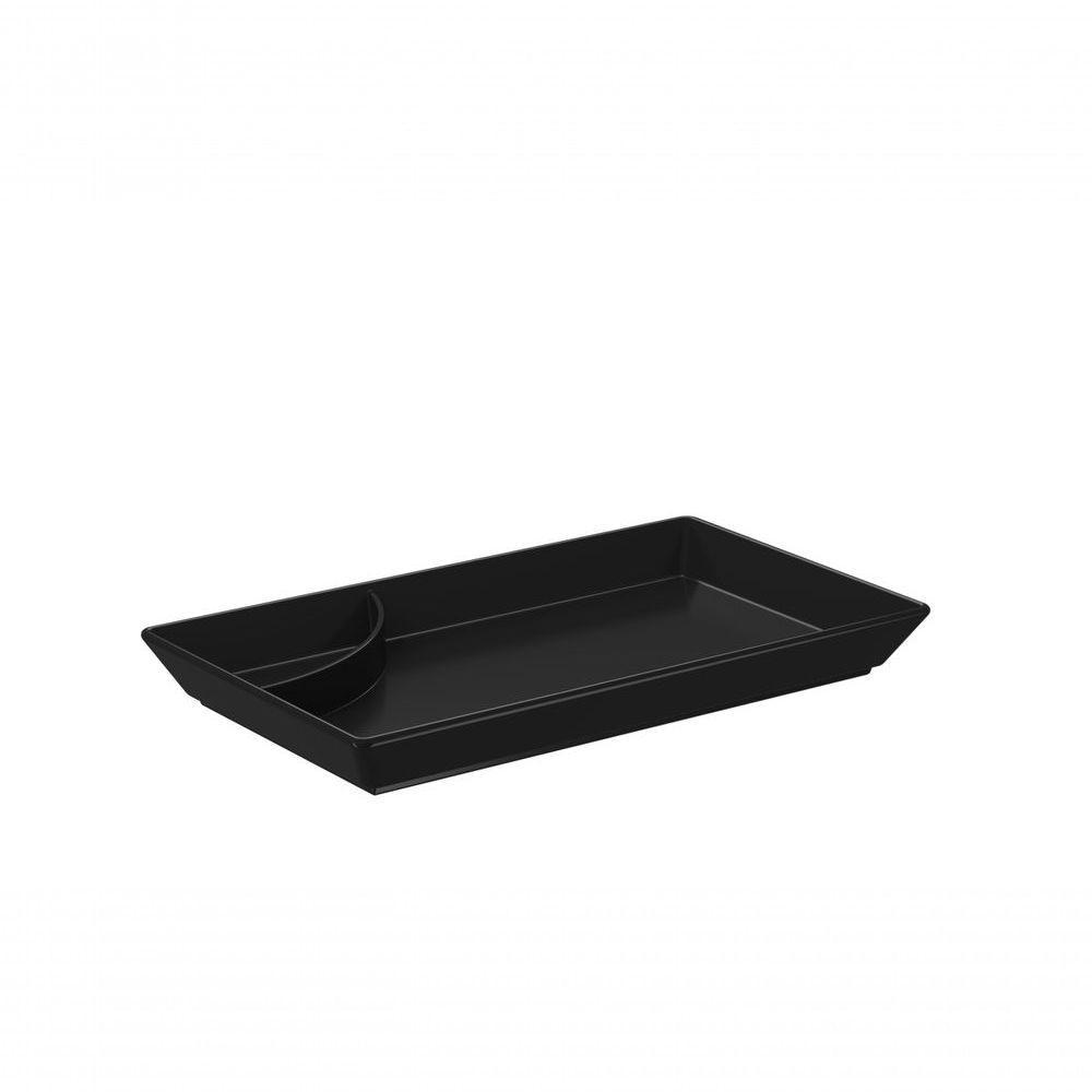 Prato Para Sushi 19,3x11,2x21,5cm Preto Uno Coza 19,3 X 11,2 X 21,5 Cm Preto Coza - 1