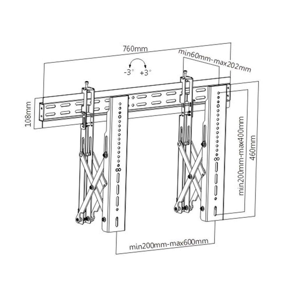 Suporte Para Videowall De Parede Tv 37 A 70 C/ Sistema Pop-out Lvw02-46t Elg - 5