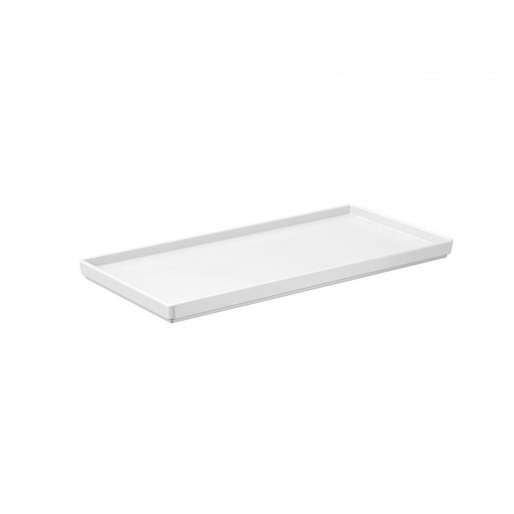 Prato Retangular 27x13x1,5cm Branco Uno Coza 27 X 13 X 1,5 Cm Branco Coza - 1