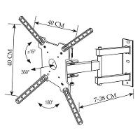 Suporte Tri-articulado Brasforma Para Tv De 10 A 55 Smart Tv, Led, Lcd, Plasma, 3d - 9