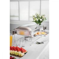 Rechaud Banho Maria Em Aço Inox 9,06 L Com Fogareiro - 7