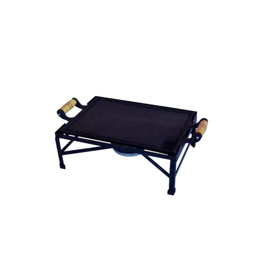 Rechaud Bifeteira Ferro Fundido álcool 01 Fogareiro 37x27cm - 1