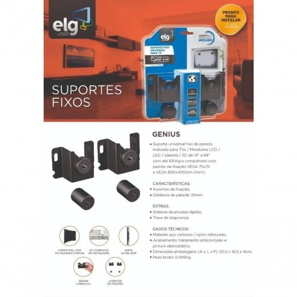 Suporte Universal Para Tv Lcd Led Plasma De 14 A 84 Genius Elg - 3