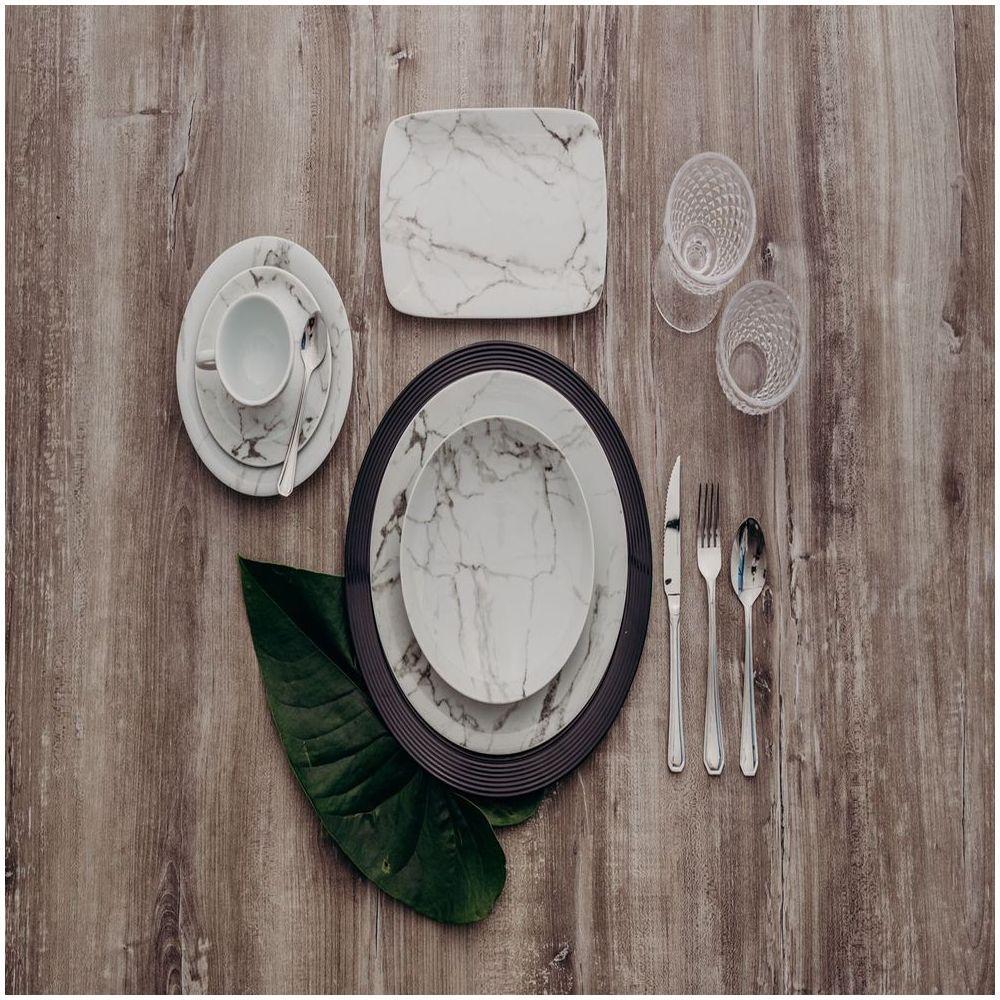 Aparelho De Jantar 42 Peças Mármore Cinza Schmidt - 2