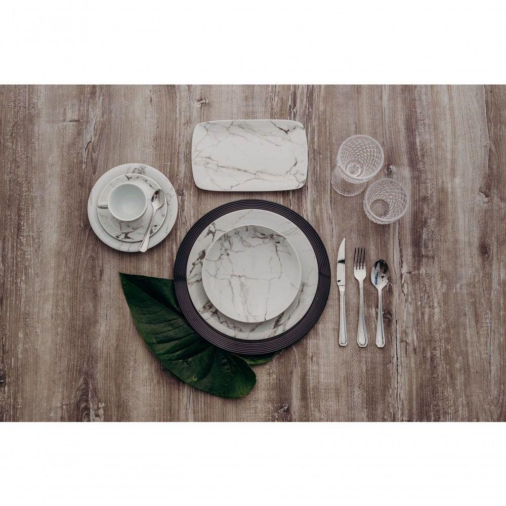 Aparelho De Jantar 42 Peças Mármore Cinza Schmidt - 3