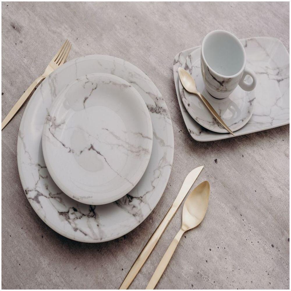Aparelho De Jantar 42 Peças Mármore Cinza Schmidt - 6
