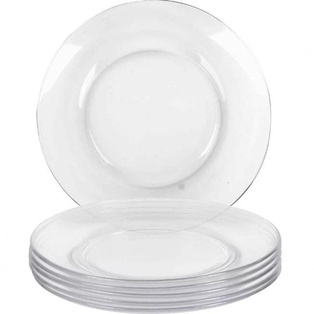 Conjunto De 24 Pratos De Vidro Raso 23Cm Astral Duralex - 1