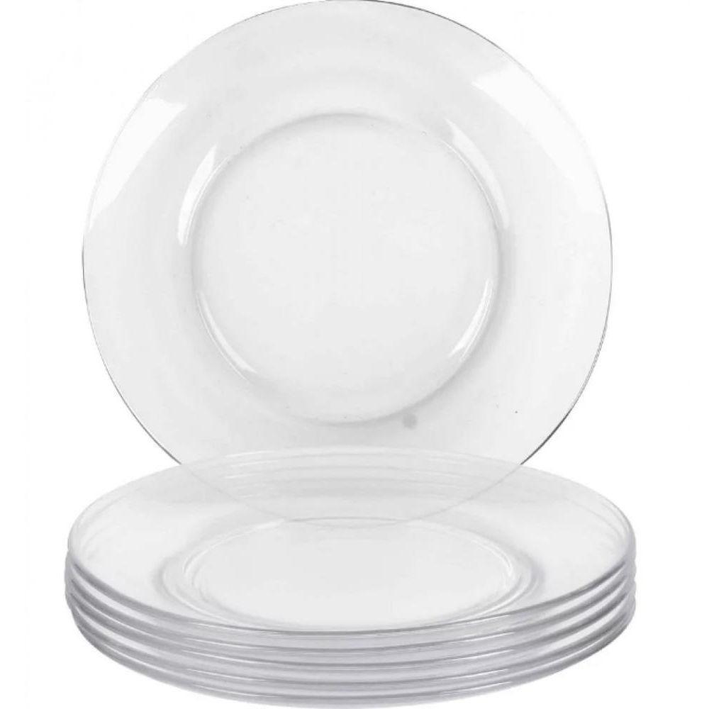 Conjunto de 6 Pratos de Vidro Raso 23cm Astral Duralex - 5