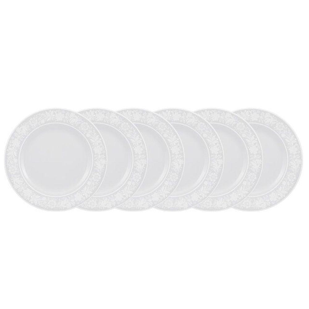 Conjunto De Pratos Rasos 06 Peças Noiva Schmidt - 1