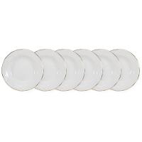 Conjunto De Pratos Fundos 06 Peças Pomerode Ouro Schmidt - 1