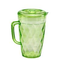 Jarra Acrílico Com Tampa 4 Copos Verde Agua Suco 1250ml - 2