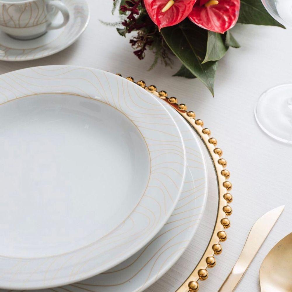 Conjunto De Pratos Rasos 06 Peças Golden Oak Schmidt - 9