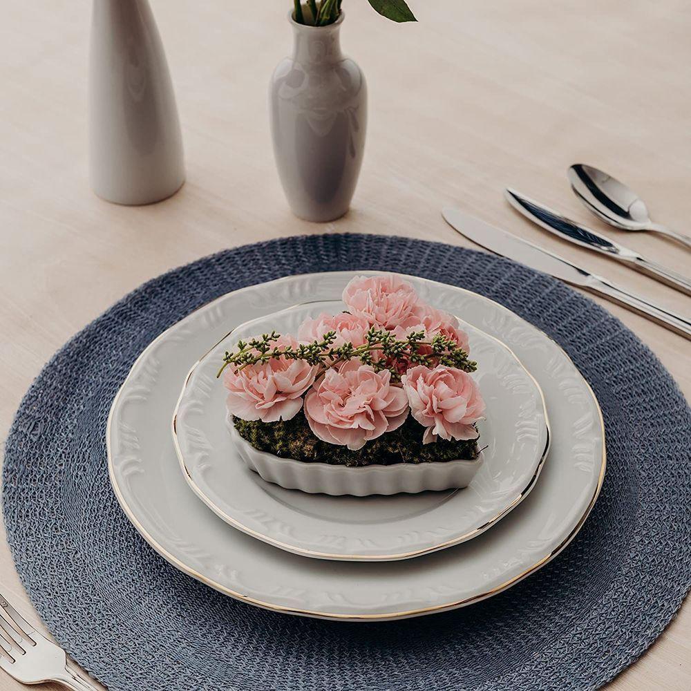 Conjunto De Pratos Rasos 06 Peças Pomerode Ouro Schmidt - 4