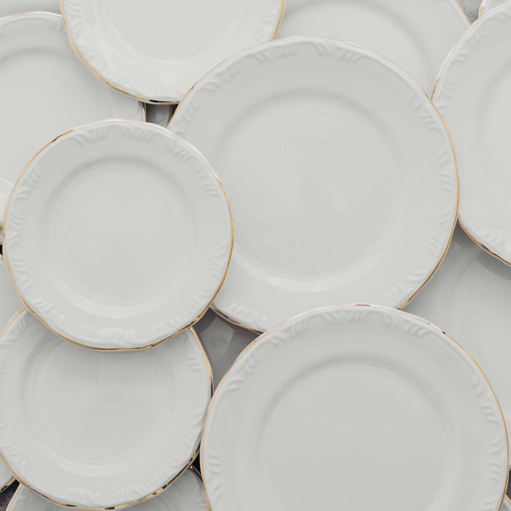 Conjunto De Pratos Rasos 06 Peças Pomerode Ouro Schmidt - 9