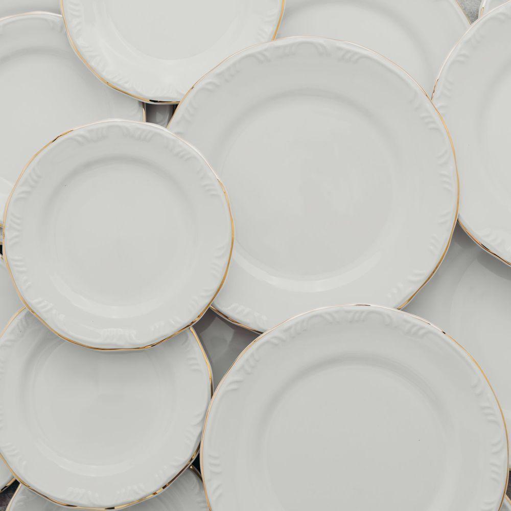 Conjunto De Pratos Rasos 06 Peças Pomerode Ouro Schmidt - 10