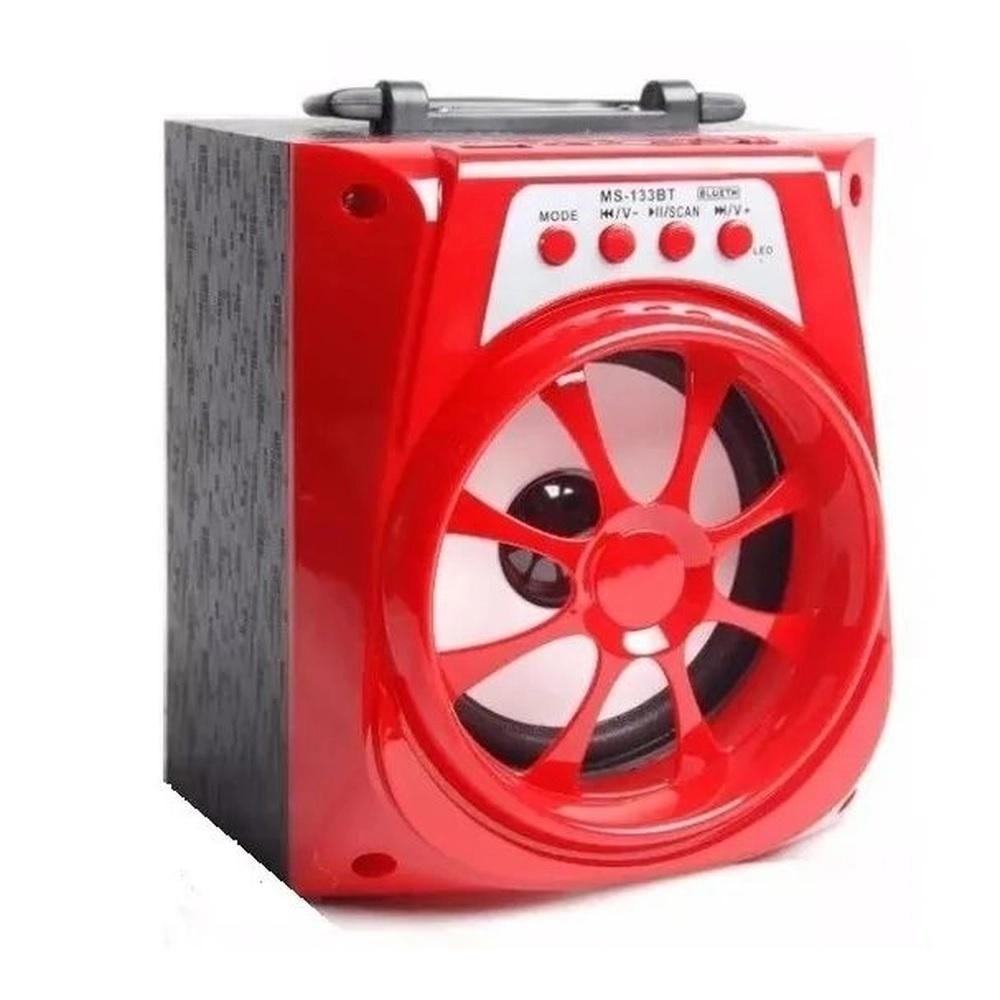 Caixa de Som Portátil Bluetooth Mp3 USB Radio Fm Auxiliar 8W - 1