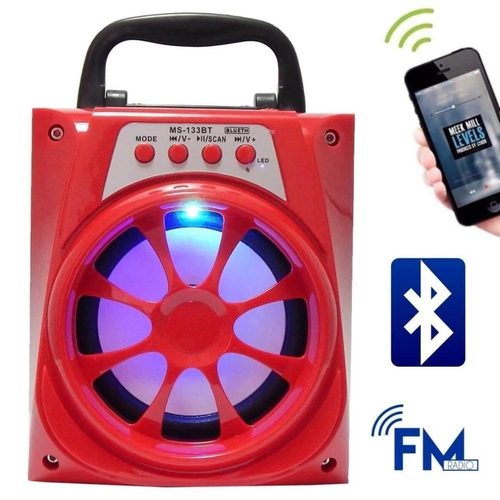 Caixa de Som Portátil Bluetooth Mp3 USB Radio Fm Auxiliar 8W - 2