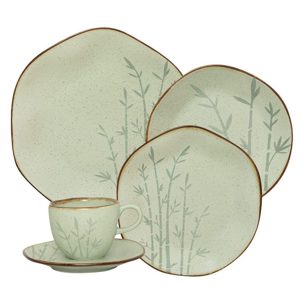 Jogo De Jantar Em Porcelana Ryo Com 30 Peças Oxford Bambu - 1