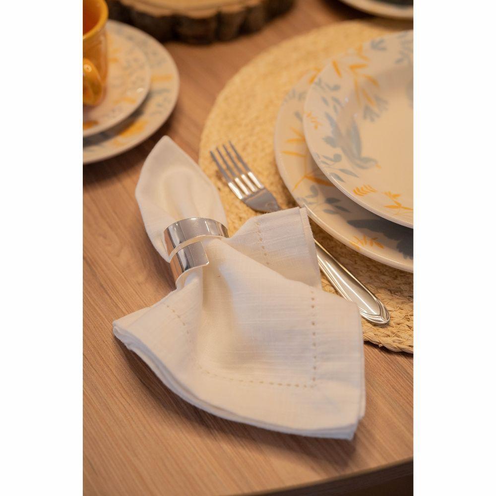 Jogo De Pratos Rasos Em Cerâmica Donna Com 6 Peças 26cm Oxford Bem Te Vi - 4