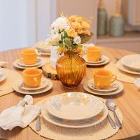 Jogo De Pratos Rasos Em Cerâmica Donna Com 6 Peças 26cm Oxford Bem Te Vi - 3