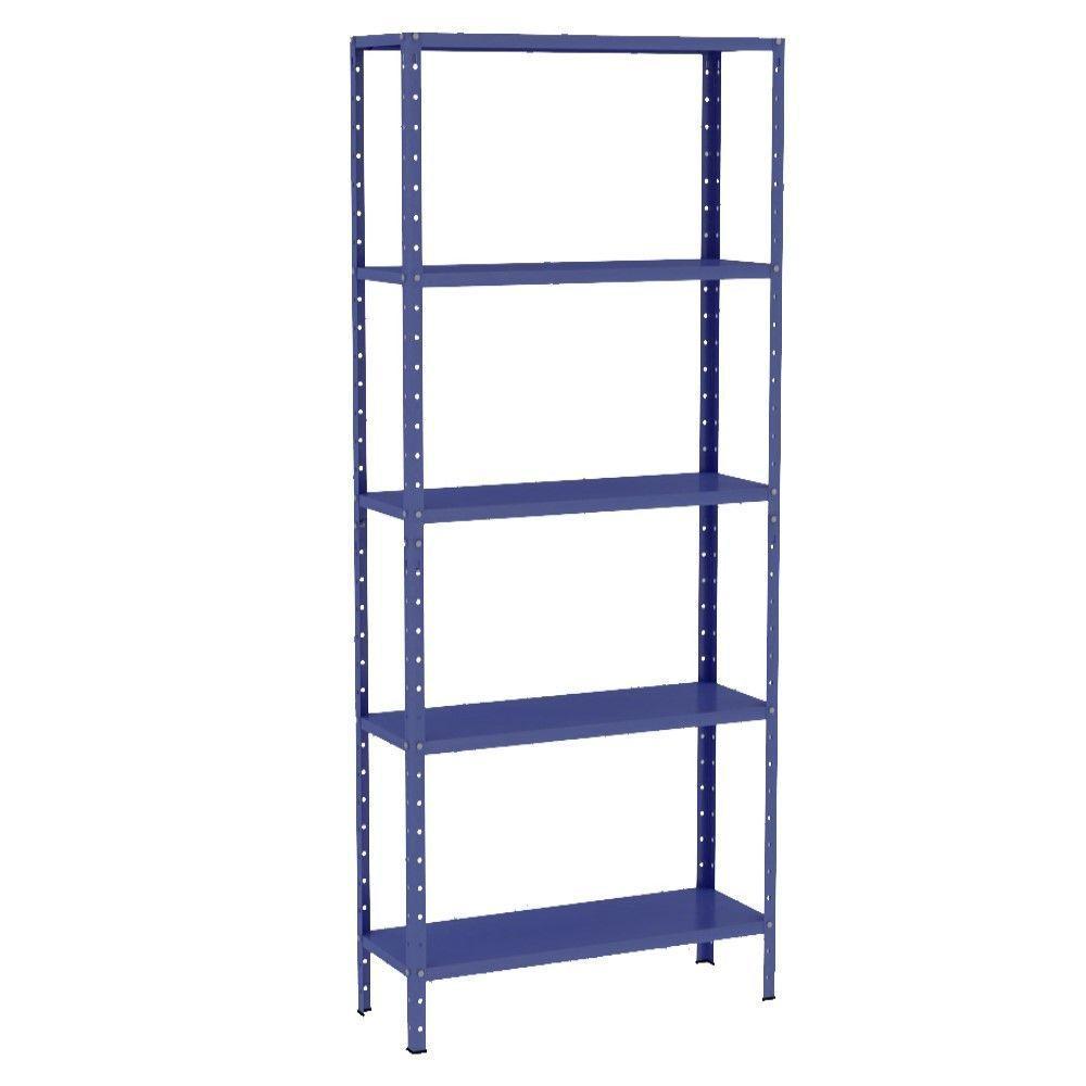Estante Aço 5 Prateleiras Livros Cozinha Quarto Eaf014 Azul - 1
