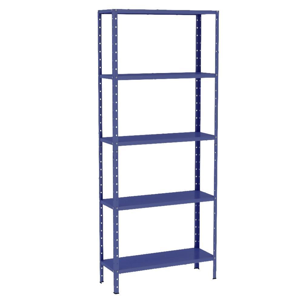 Estante Aço 5 Prateleiras Livros Cozinha Quarto Eaf014 Azul - 4