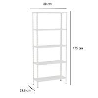 Estante Aço 5 Prateleiras Eaf005 Branca - 2