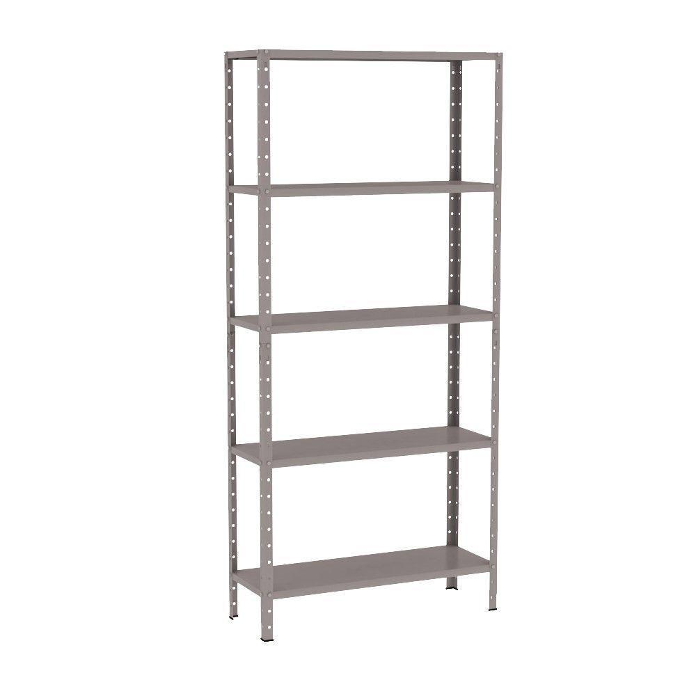 Estante Aço 5 Prateleiras Livros Cozinha Quarto Eaf005 Cinza - 1