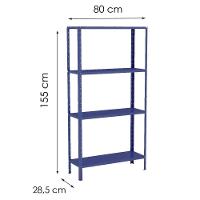 Estante Aço 4 Prateleiras Livros Cozinha Quarto Eaf006 Azul - 5