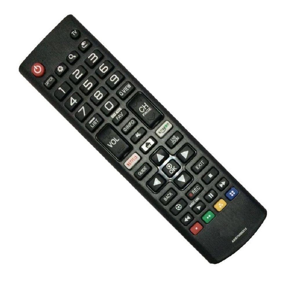 Controle Remoto Tv Lg Akb75095315 com Tecla Netflix e Amazon - 1