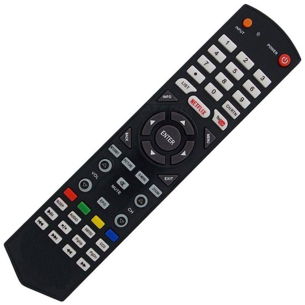 Controle Remoto Tv Semp Toshiba com Botão Netflix Youtube - 2