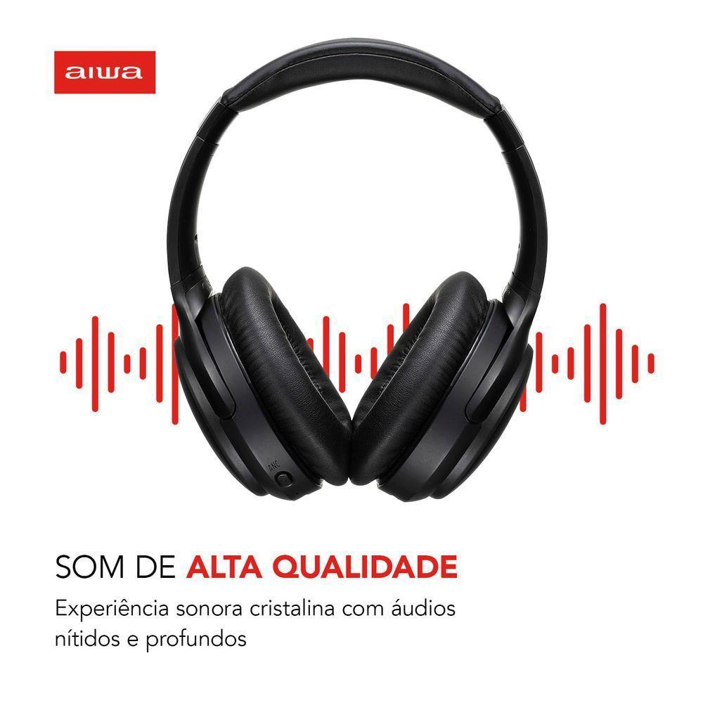 Fone De Ouvido Aiwa Aws-hp-01-b Fone De Ouvido Aws-hp-01-b Bivolt - 4