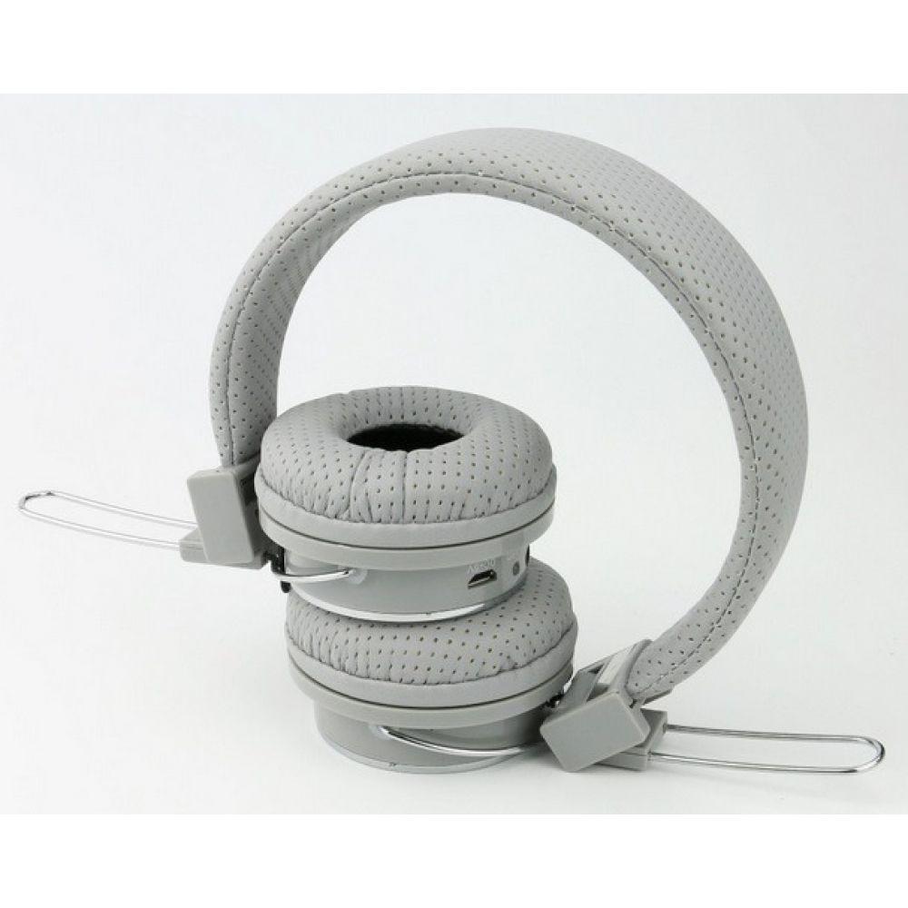 Fone de Ouvido Bluetooth Micro Sd Mp3 Rádio Fm Player Cinza - 3